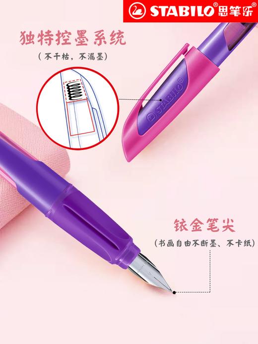 【德国进口 矫正握姿 书写顺滑】stabilo德国思笔乐钢笔 学生专用小学生三年级钢笔 儿童考试作业练字正姿笔 可替换墨囊送礼文具 商品图1