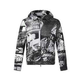 Emporio Armani/安普里奥阿玛尼【22春夏新款】男士赛车胶囊系列锦纶连帽夹克上衣外套皮肤衣 I1R410 I1018