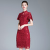 婚宴礼服喜婆婆妈妈装大码红色连衣裙  DNO-2EA8824 商品缩略图2