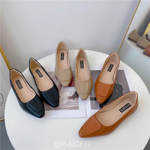 【凯撒】浅口一脚蹬气质百搭尖头单鞋 商品图4