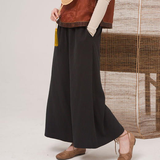 春夏女装新款桑蚕丝龟纹香云纱直筒宽松休闲裤R210175 商品图3