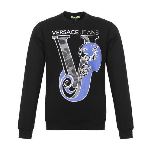 VERSACEJEANSCOUTURE/VERSACEJEANSCOUTURE 男卫衣 棉质圆领长袖卫衣运动衫 B7GSA7FV 30162 商品图5