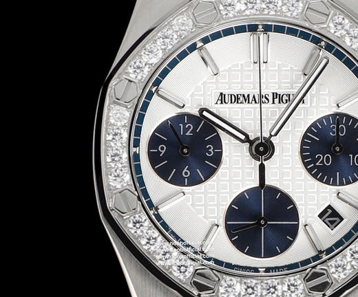 新款AP爱彼Audemars Piguet 皇家橡树中性款多功能计时机械腕表 专柜尺寸41和37mm【圈口】圈口采用进口钻石原装镶嵌手法【把头】表冠采用六边形精钢材质，顶端采用拉丝打磨技术 商品图8