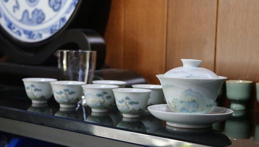 仿古手绘青绿山水套组 商品图0