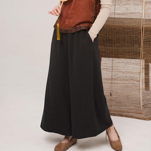 春夏女装新款桑蚕丝龟纹香云纱直筒宽松休闲裤R210175 商品图2