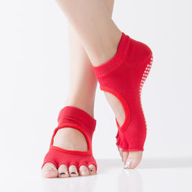 新款女士瑜伽袜露指露背防止滑点胶五指袜批发定做【8800】