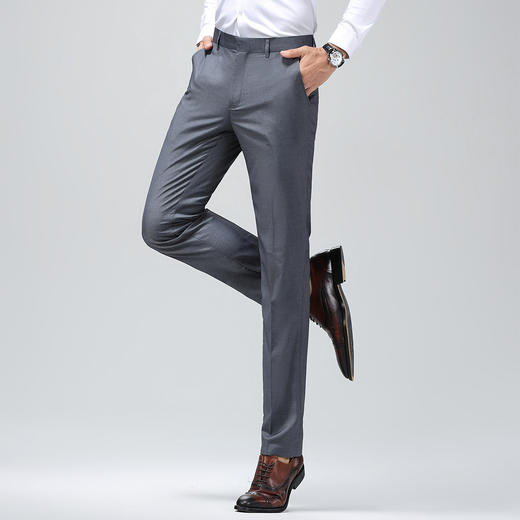 【冰丝凉爽】罗蒙西裤男夏季薄款免烫抗皱商务休闲男士长裤男式西裤 商品图6