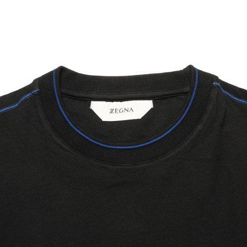 Z ZEGNA/杰尼亚 2021款 男士短袖T恤 男士棉/莫代尔纤维圆领短袖T恤 VW351 ZZ680 商品图7