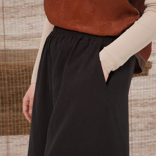 春夏女装新款桑蚕丝龟纹香云纱直筒宽松休闲裤R210175 商品图4