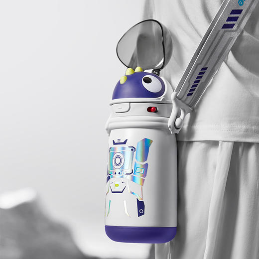 Babycare霸王龙托比保温杯太空恐龙款-450ml-卡塔白-316 商品图4