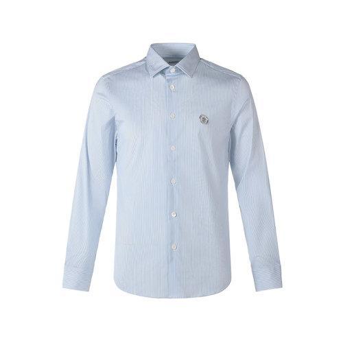 BURBERRY/博柏利【21秋冬新款】男士长袖衬衫 男款棉质长袖衬衫条纹徽标饰扣 80427731 商品图0