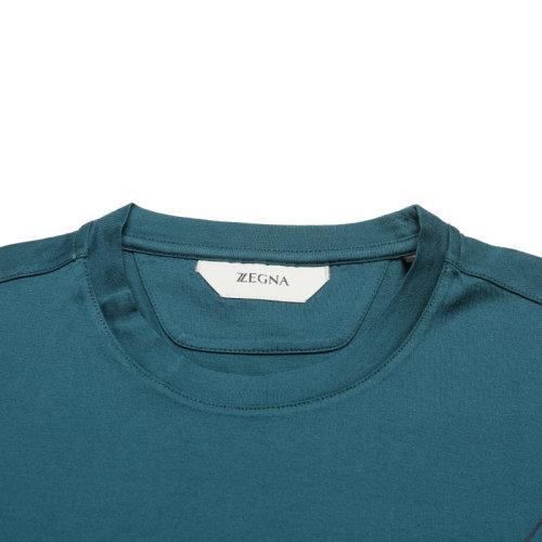 Z ZEGNA/杰尼亚 男士短袖T恤 男士Z ZEGNA标识印花棉质圆领短袖T恤 VY372 ZZ630I 商品图7