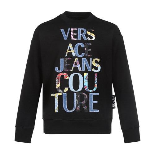 VERSACEJEANSCOUTURE/VERSACEJEANSCOUTURE 男卫衣 男士LOGO图案棉质圆领长袖卫衣运动衫 B7GZA7VF 30333 商品图0