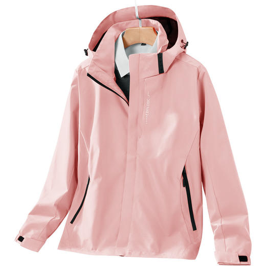 黛唯梵【防泼科技，拒水防污】冲锋衣男春秋薄款，防风防水户外宽松单层透气潮牌外套，登山服套装男女 商品图3