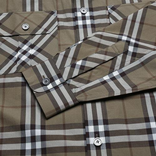 BURBERRY/博柏利【21秋冬新款】男士长袖衬衫 男款棉质长袖衬衫格纹 80442181 商品图3