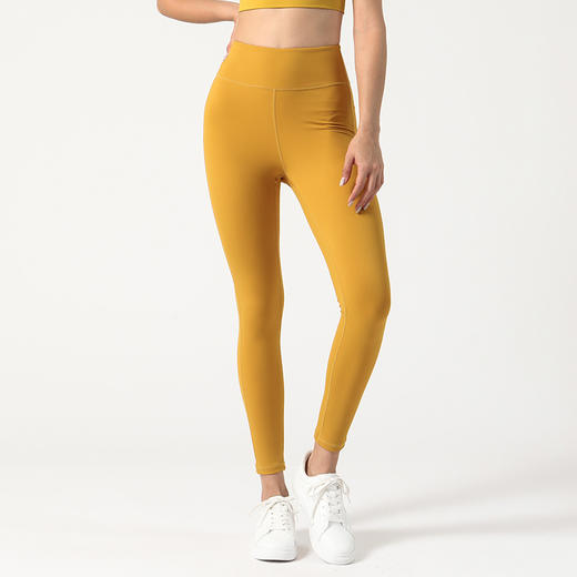 【买一赠一】2021新款欧美高腰裸感口袋瑜伽裤女紧身提臀跑步运动健身裤女批发 商品图2