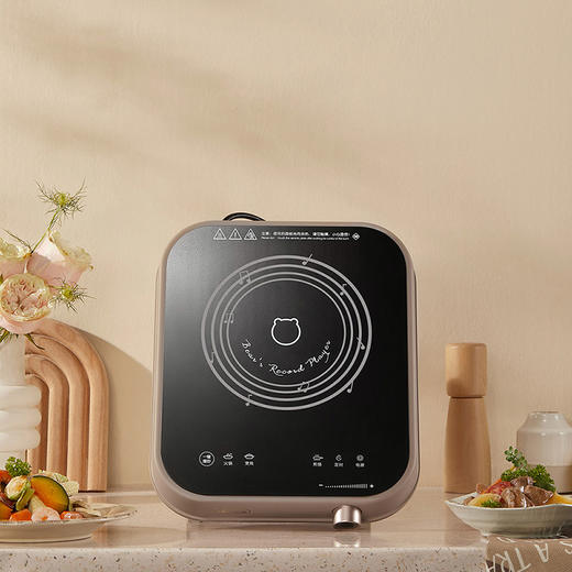 【小程序】小熊(bear)电磁炉 家用大功率2000W 火锅炉 电磁灶 智能定时 温度可调 电灶防水黑色微晶面板 DCL-A22Q5 商品图0
