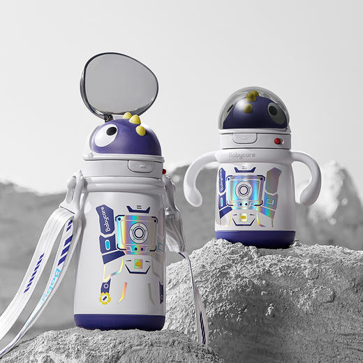 Babycare霸王龙托比保温杯太空恐龙款-450ml-卡塔白-316 商品图5