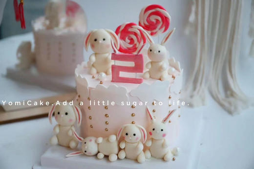 乖乖兔（配件整体翻糖制作，均可食用） 商品图0