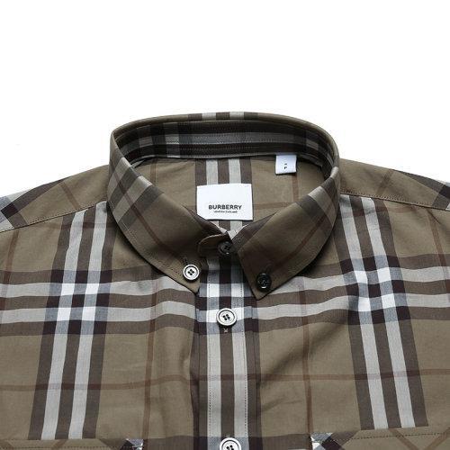 BURBERRY/博柏利【21秋冬新款】男士长袖衬衫 男款棉质长袖衬衫格纹 80442181 商品图2