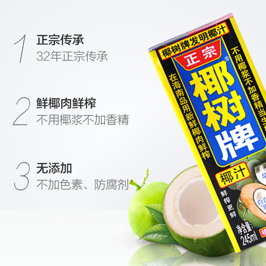 正宗椰树椰汁245ml（盒）（8A) 商品图3