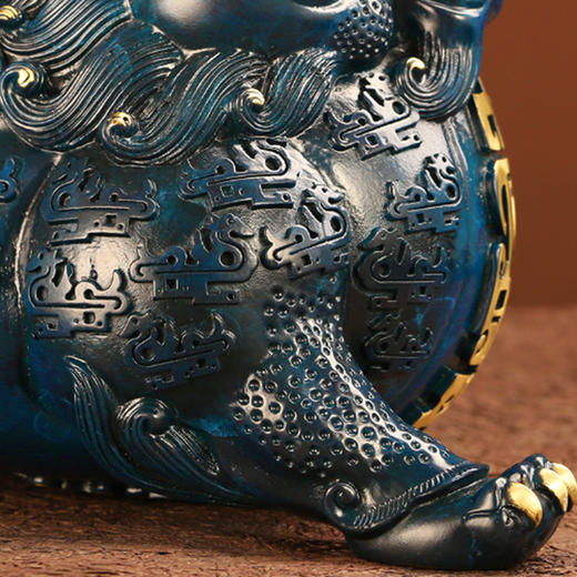 彩色纯铜貔貅摆件，办公家居装饰品 商品图8