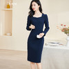米思阳2026春季新款时尚气质纯色通勤OL连衣裙长袖修身裙子2471 商品缩略图1