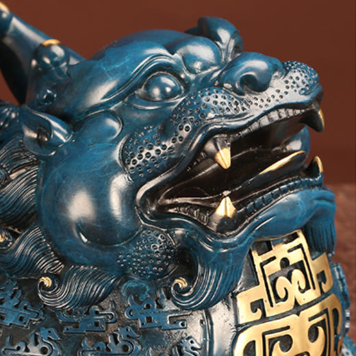 彩色纯铜貔貅摆件，办公家居装饰品 商品图7