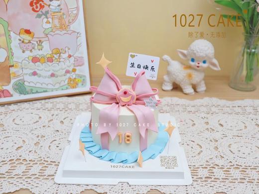 1027CAKE | 粉色翻糖蝴蝶结  美少女 商品图1