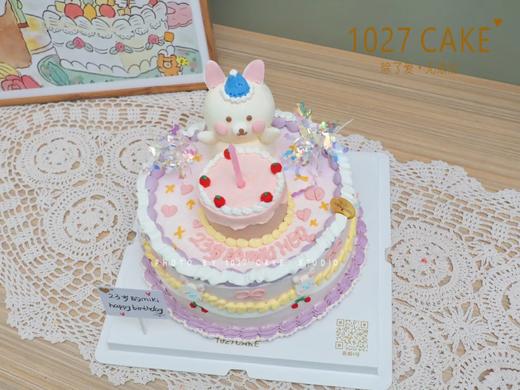 1027CAKE | 复古ins风 可爱款 立体兔兔 手绘 商品图1