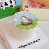 情侣姆明蓝天白云绿草地蛋糕-低糖处理无添加 商品缩略图1