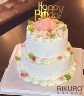 【寿桃A】粉桃鲜果奶油蛋糕