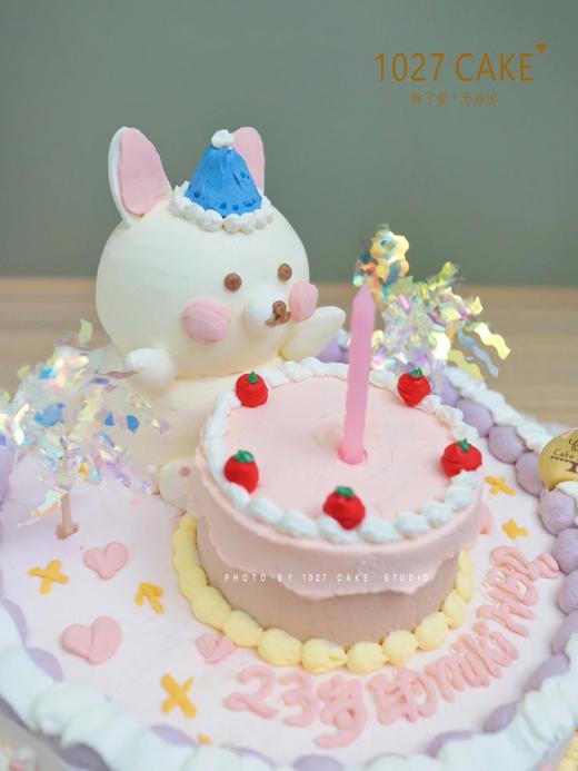 1027CAKE | 复古ins风 可爱款 立体兔兔 手绘 商品图3