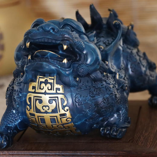彩色纯铜貔貅摆件，办公家居装饰品 商品图3
