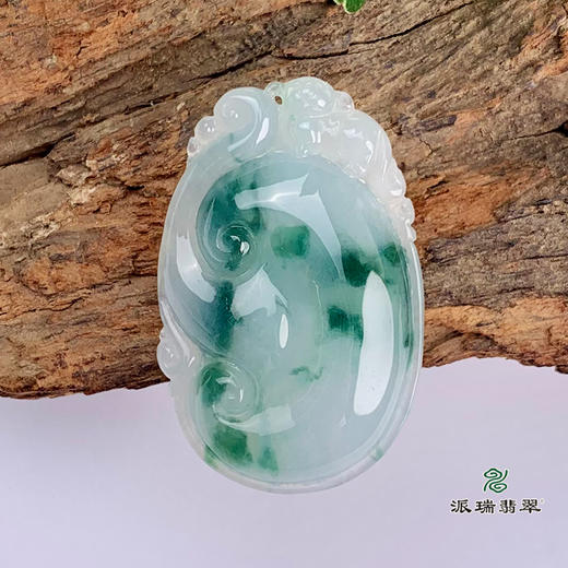 派瑞翡翠 翡翠挂件 糯种 飘蓝花 商品图1