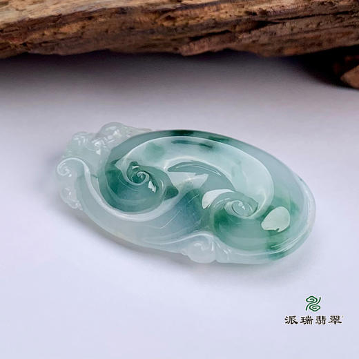 派瑞翡翠 翡翠挂件 糯种 飘蓝花 商品图3