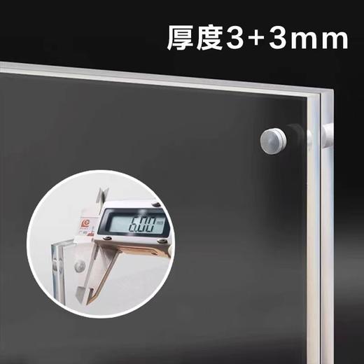 A3竖版亚克力强磁台卡29.7*42cm强磁台签高清高透明POP双面展示桌牌台牌广告牌1个 商品图3