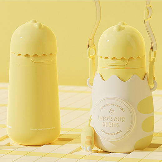 zoyzoii儿童保温杯带吸管便携宝宝水壶幼儿园男小学生女可爱水杯 商品图6