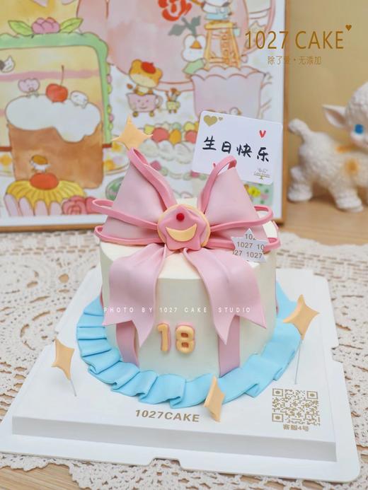 1027CAKE | 粉色翻糖蝴蝶结  美少女 商品图3