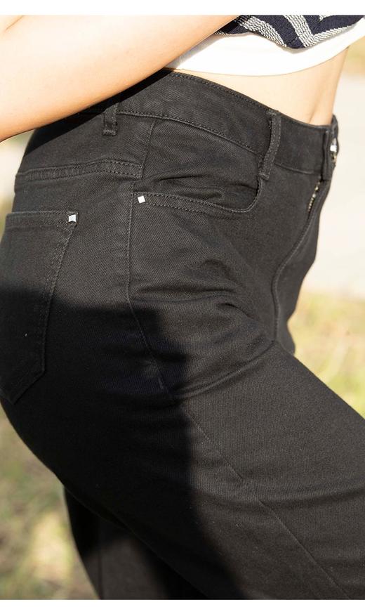 2楼名邦氨纶十棉黑色烟管裤 商品图0