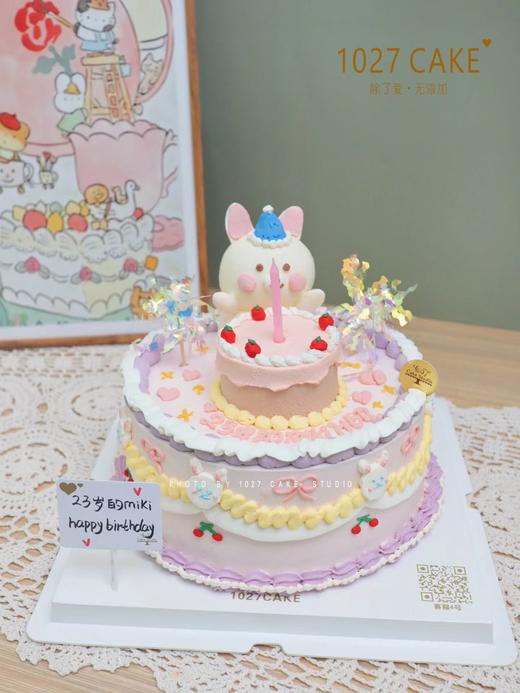 1027CAKE | 复古ins风 可爱款 立体兔兔 手绘 商品图2