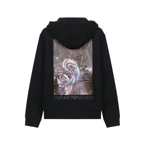 Emporio Armani/安普里奥阿玛尼 男卫衣男士棉质加绒款连帽拉链上衣外套 6K1B8P 1JM3Z 商品图10