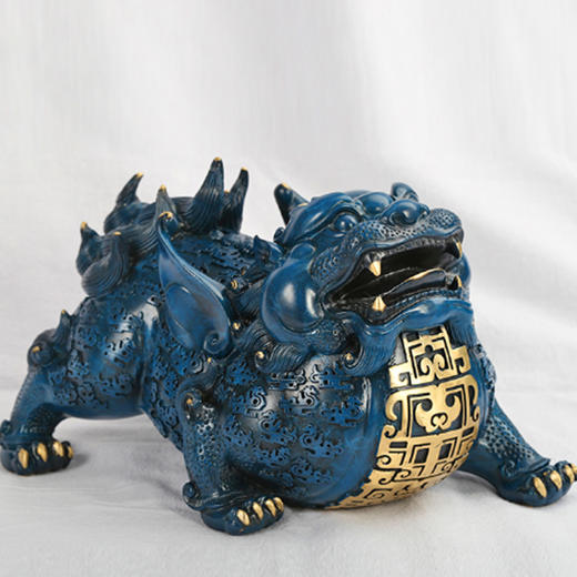 彩色纯铜貔貅摆件，办公家居装饰品 商品图4