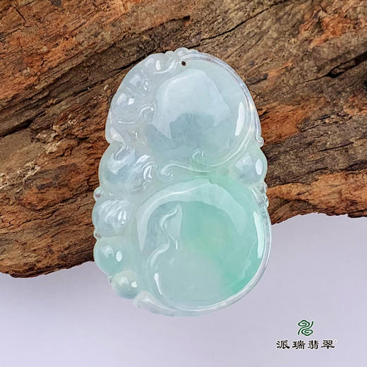 派瑞翡翠 翡翠挂件 糯种 飘绿花 商品图4