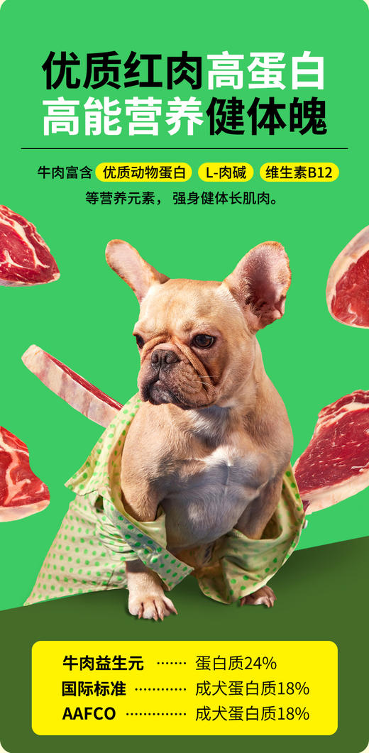 牛肉益生元20斤 全犬期通用粮 强骨护胃 商品图2