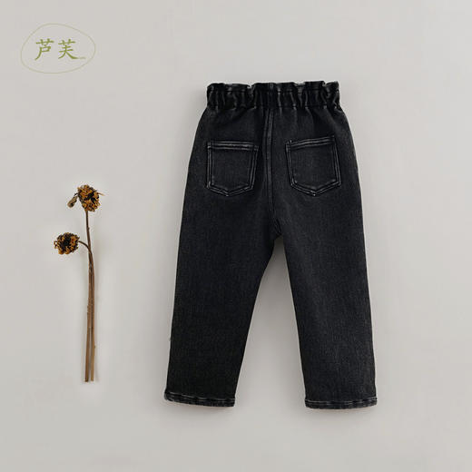 【马克珍妮 芦芙】秋装新款 女童花边腰牛仔萝卜裤221611 商品图2