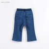 马克珍妮春 女童针织牛仔裤 儿童喇叭裤221558 商品缩略图1