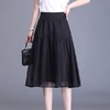 夏季半身裙女显瘦裙子2022新款高腰半裙中长款薄款a字纱裙 商品缩略图3