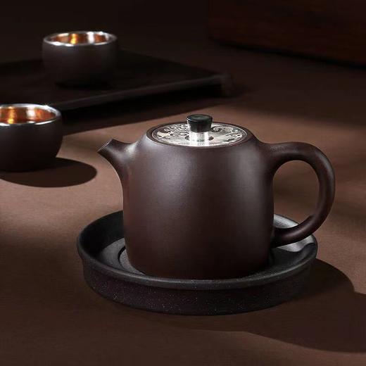 小罐茶茶具 岱宗揽月银盖紫砂壶巨匠礼盒 银盖紫砂壶+岁月公道杯+紫砂壶承+砂包银品茗杯*2 商品图1