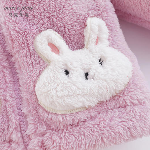 马克珍妮秋装新款 女童动物口袋双面舒棉绒棉衣外套221220 商品图4